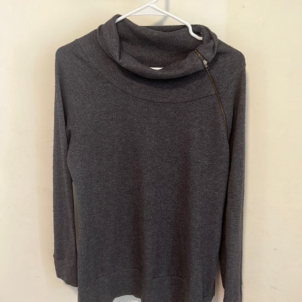 ModCloth sweater with asymmetrical zipper